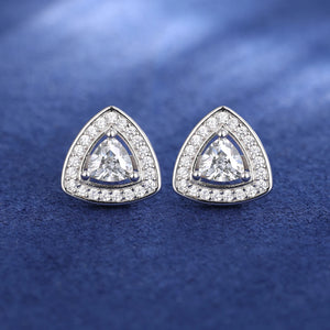 S925 Moissanite Trillion-Cut Stud Earrings - Different Drips
