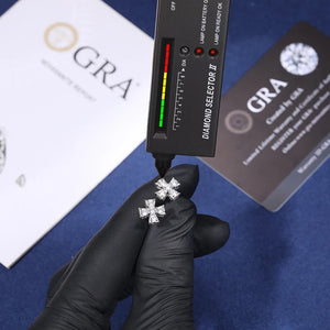 S925 Moissanite Cross Earrings - Different Drips