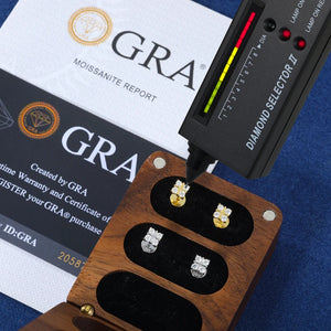 S925 Moissanite Diamond Four-Stone Cross Stud Earrings - Different Drips