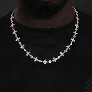 12mm S925 Moissanite Flared Cross Link Chain - Different Drips