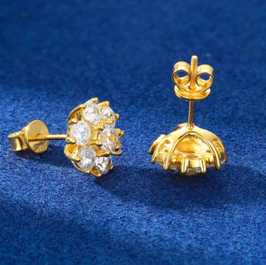 Flower Cluster Stud Earrings - Different Drips