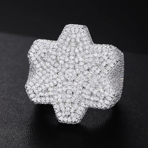 S925 Moissanite Diamond Snowflake Ring - Different Drips