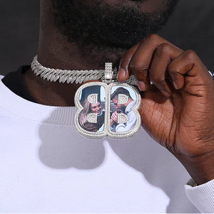 Diamond Butterfly Custom Picture Pendant - Different Drips