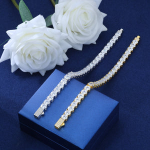 S925 Hexagon Moissanite Tennis Bracelet - Different Drips