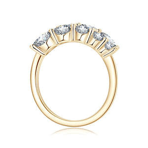 Women's S925 Moissanite Bypass Eternity Band Ring - Different Drips