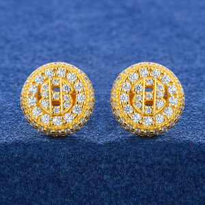 Dollar Sign Medallion Stud Earrings - Different Drips