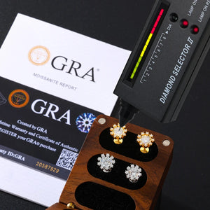 S925 Moissanite Snowburst Stud Earrings - Different Drips