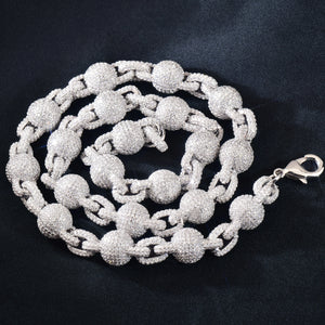 10mm Iced Ball Rolo Link Chain - Different Drips