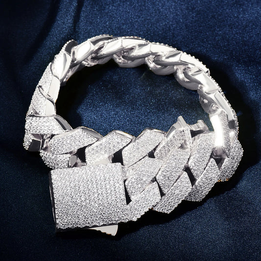 20mm Iced Out Cuban Prong Bracelet - Different Drips
