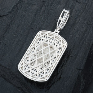 S925 Moissanite Rectangular Jesus Pendant - Different Drips