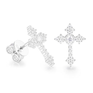 S925 Moissanite Diamond Cross Earrings - Different Drips