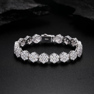 S925 Moissanite Honeycomb Link Bracelet - Different Drips