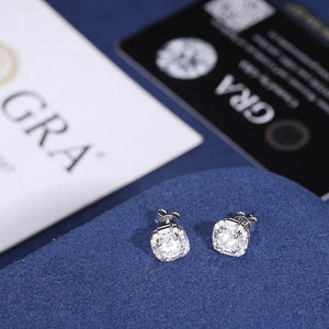 S925 Clustered Baguette Moissanite Diamond Earrings - Different Drips