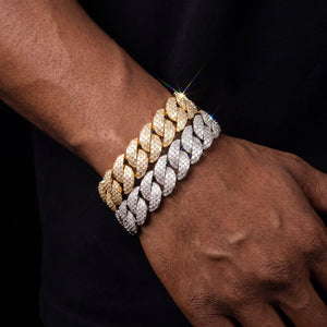 23mm Clustered Baguette Cuban Link Chain - Different Drips