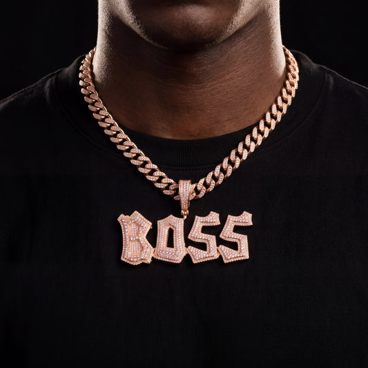 Iced Out Graffiti Custom Letter Name Pendant - Different Drips