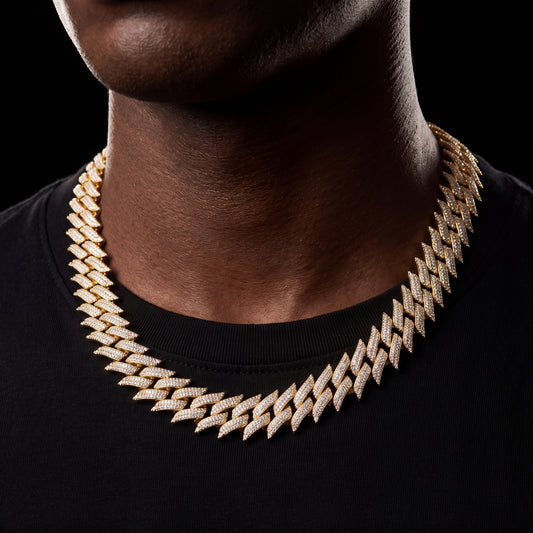 Premium 30mm Iced Out Spiked Cuban Chain - Different Drips