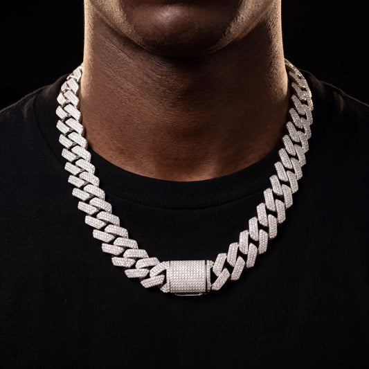 20mm 3 Row Prong Cuban Chain - Different Drips