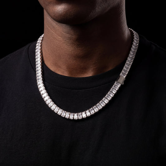 9mm Square Baguette Tennis Chain - Different Drips