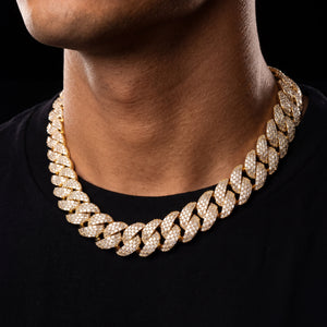 23mm Clustered Baguette Cuban Link Chain - Different Drips