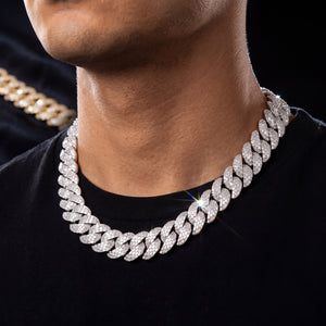 23mm Clustered Baguette Cuban Link Chain - Different Drips