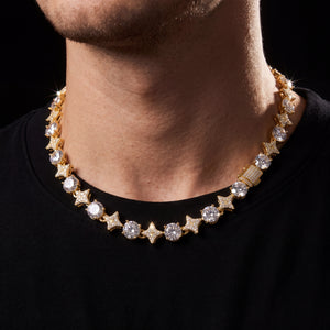 8mm S925 Moissanite Star Link Tennis Chain - Different Drips