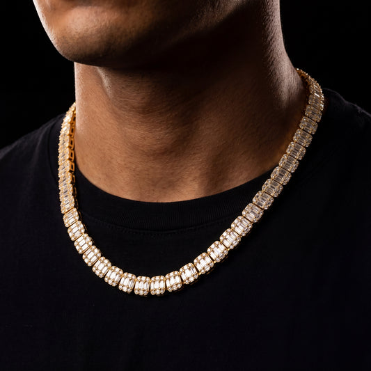 8mm Baguette Tennis Chain - Different Drips