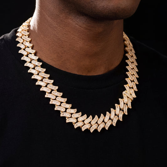 18mm Two-Tone Spiked Cuban Chain - Different Drips