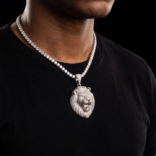 Iced Out Lion Pendant - Different Drips