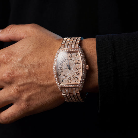 Large Dial Tonneau-Shaped Curved Watch - Different Drips