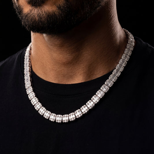 8mm Baguette Tennis Chain - Different Drips