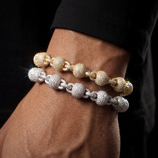 10mm Iced Ball Rolo Link Chain - Different Drips