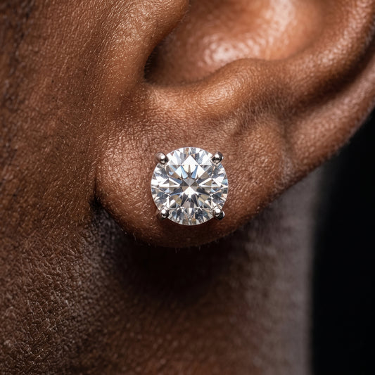 8mm S925 Moissanite Diamond Stud Earrings - Different Drips