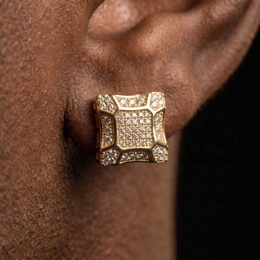 10mm Lava Square Cut Earrings - Different Drips