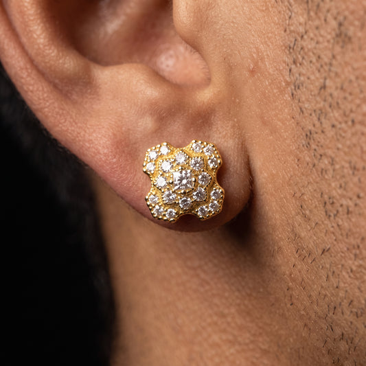 S925 Moissanite Snowburst Cluster Stud Earrings - Different Drips