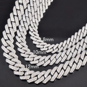 8-12mm Iced Prong Cuban Chain - Different Drips