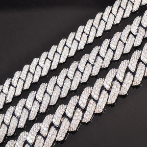 8-12mm Iced Prong Cuban Chain - Different Drips