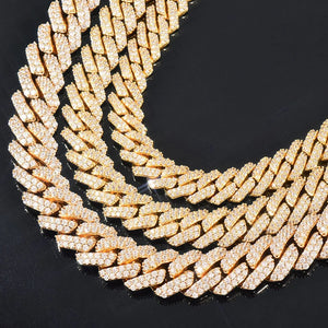 8-12mm Iced Prong Cuban Chain - Different Drips