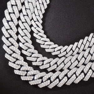 8-12mm Iced Prong Cuban Chain - Different Drips