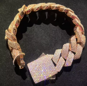 20mm Iced Out Cuban Prong Bracelet - Different Drips