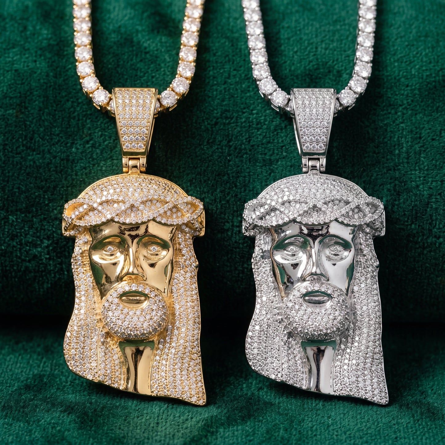 Iced Jesus Pendant - Different Drips