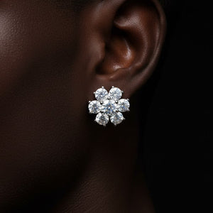 Flower Cluster Stud Earrings - Different Drips