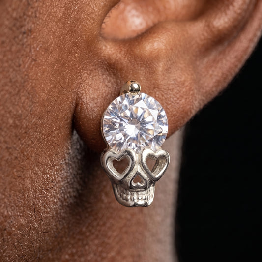 S925 Moissanite Skeleton Stud Earrings - Different Drips