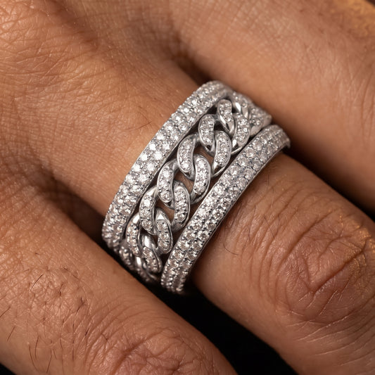 Iced Cuban Rotatable Ring – view 2