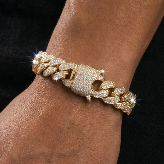 Iced Baguette 18mm Miami Cuban Chain