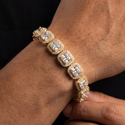 9mm Heart Clustered Tennis Bracelet - Different Drips