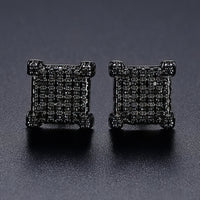 Thumbnail for 10mm Square Pave Stud Earrings - Different Drips
