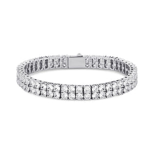3-4mm Double Row Round-Cut Tennis Bracelet - Different Drips