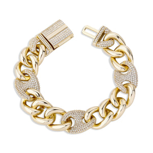 16mm Mariner Cuban Link Bracelet - Different Drips