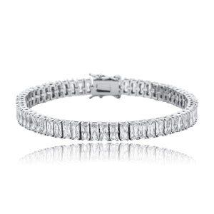 8mm Vertical Baguette Tennis Bracelet - Different Drips