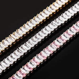 8mm Vertical Baguette Tennis Bracelet - Different Drips